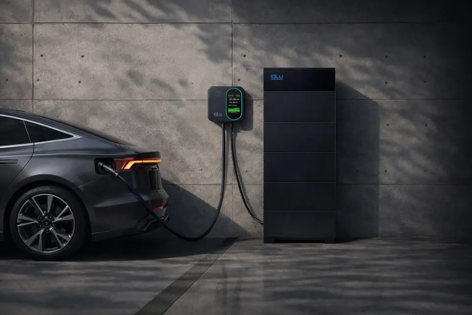 Elektros energijos kaupiklis ir išmani automobilio įkrovimo stotelė